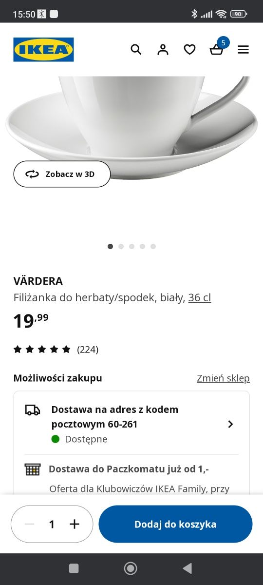 Filiżanki Vardera 36cl, IKEA.Stan bdb (13 kompletów+ 3 filiżanki).
