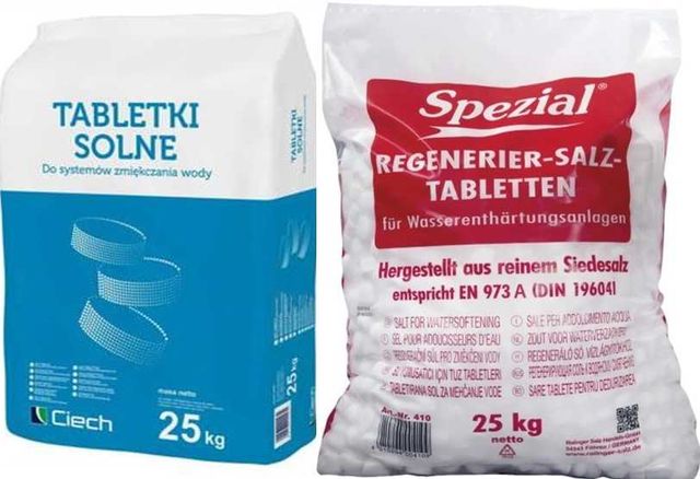 Соль таблетированная для очистки воды, сіль таблетована (Польща)