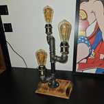 Lampka nocna, w stylu industrialnym