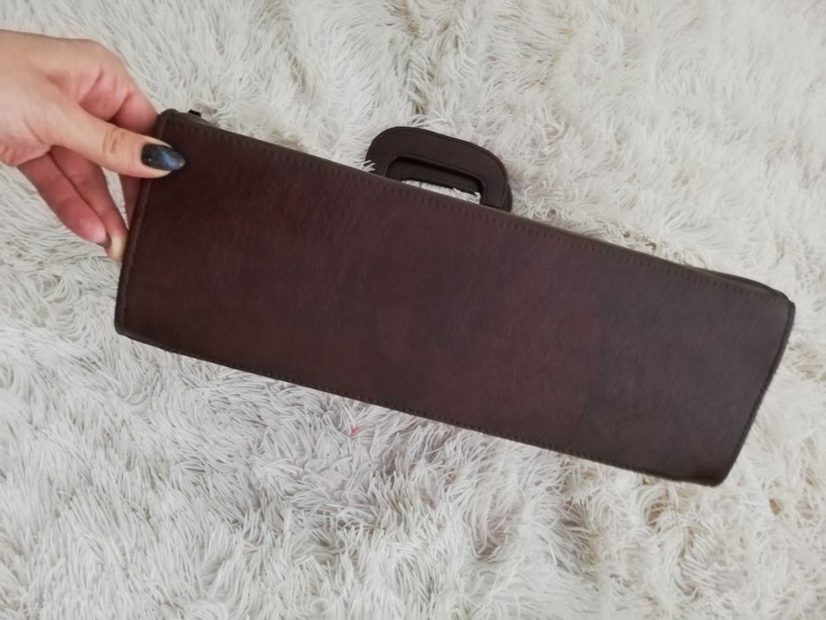 aktówka skórzana brązowa A4