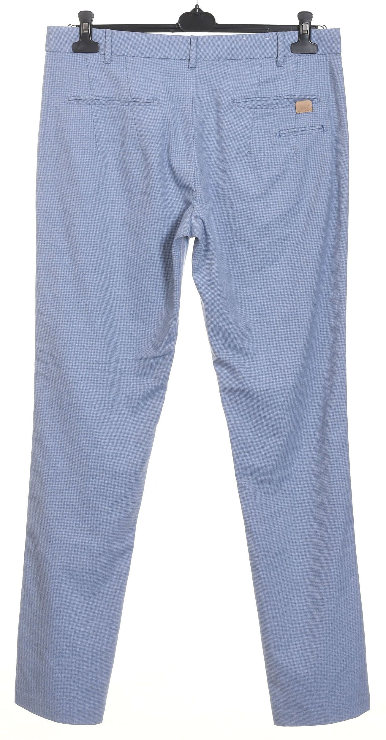 ZARA MAN błękitne spodnie męskie w melanżu slim 44