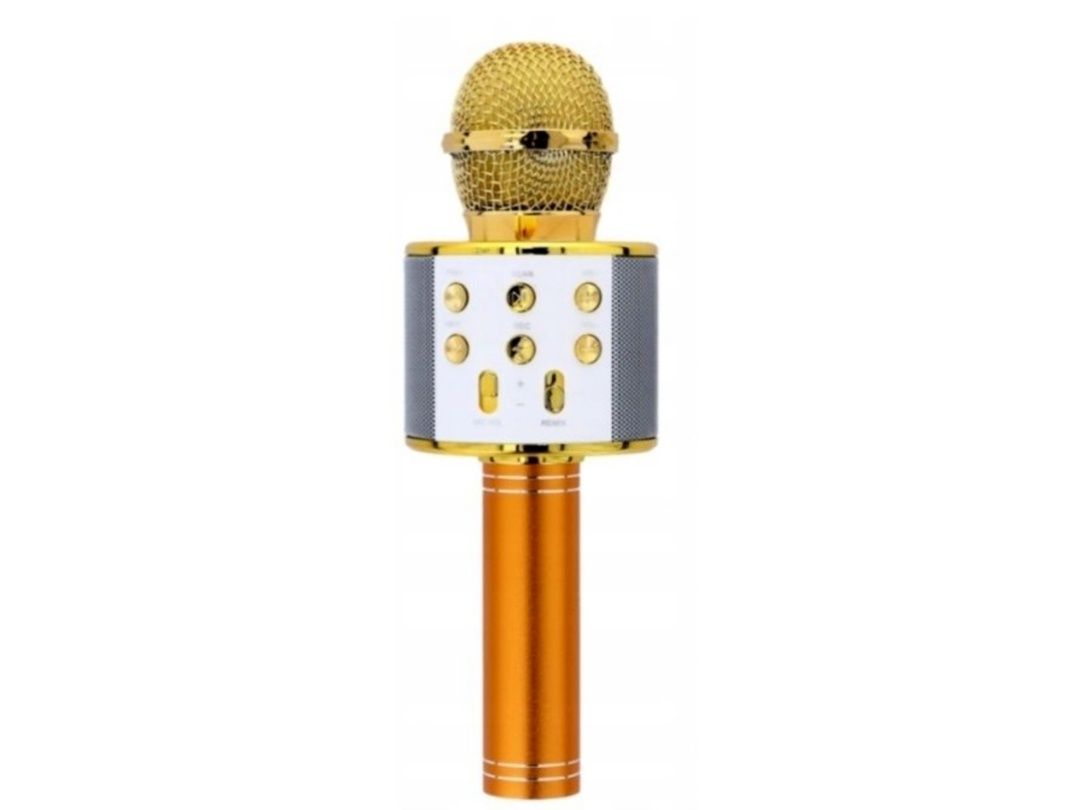 Mikrofon dla dziecka ZLOTY bezprzewodowy karaoke bluetooth