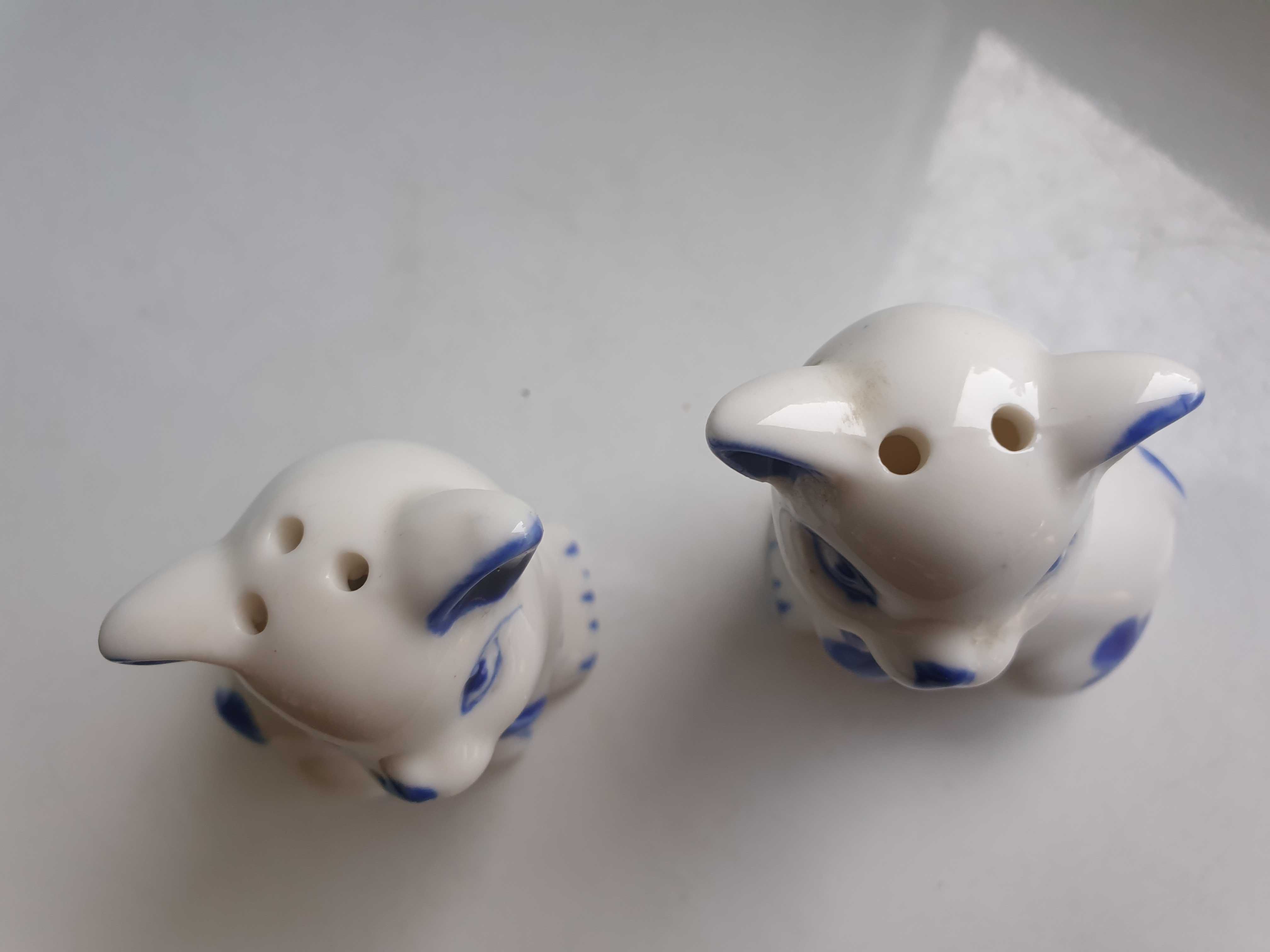 solniczka i pieprzniczka koty porcelana
