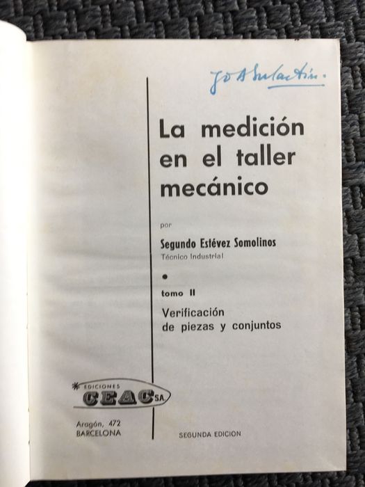 La medición en el taller mecánico - II. Verificación de piezas y conj.