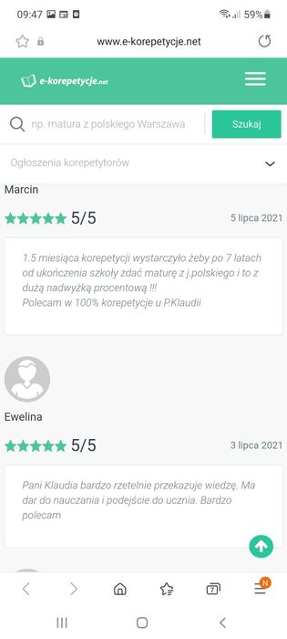 Korepetycje z polskiego do matury P/R i egzaminu 8 klas KURSY ONLINE