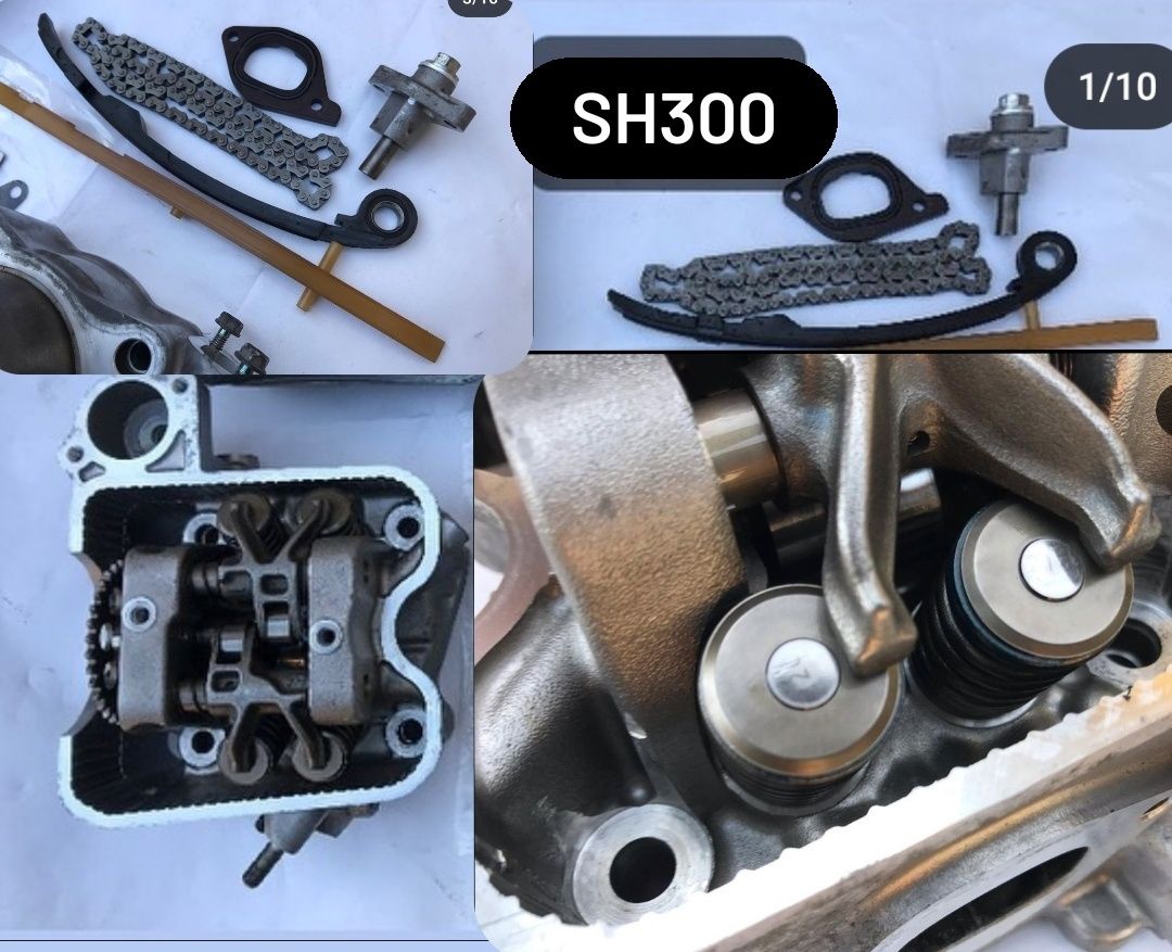 Honda sh 125 150 300 головка поршнева  распредвал коленвал  pes ps fes