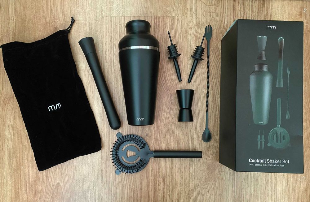 Zestaw barmański shaker do drinków koktajli czarny