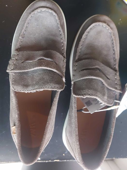 Mocassim em pele menino