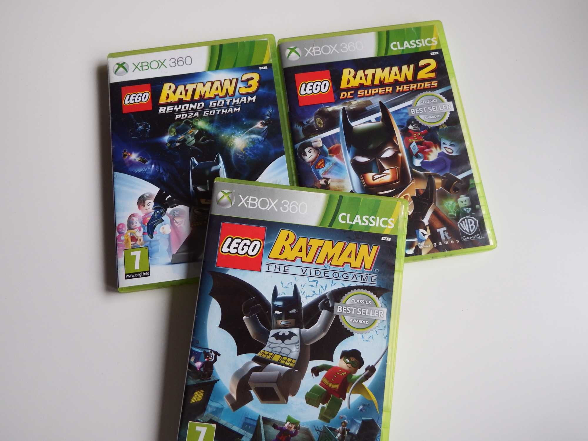 ZESTAW XBOX 360 LEGO Batman ! 1 + 2 PL + 3 PL ! komplet 3 gry za 99zł