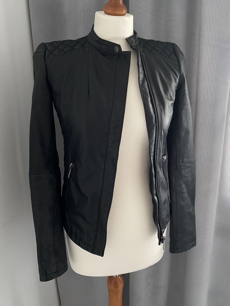Nowa damska kurtka skórzana Zara XS