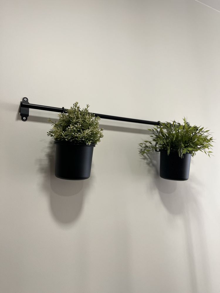 Calha metal c/ vasos IKEA como NOVO (x2)