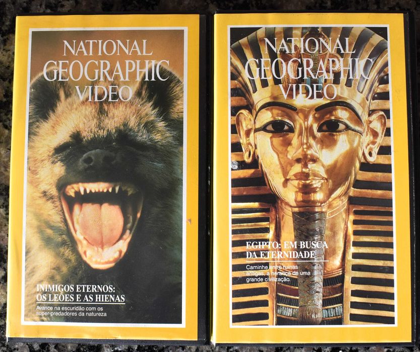 "National Geographic" - 2 cassetes vídeo VHS + poster