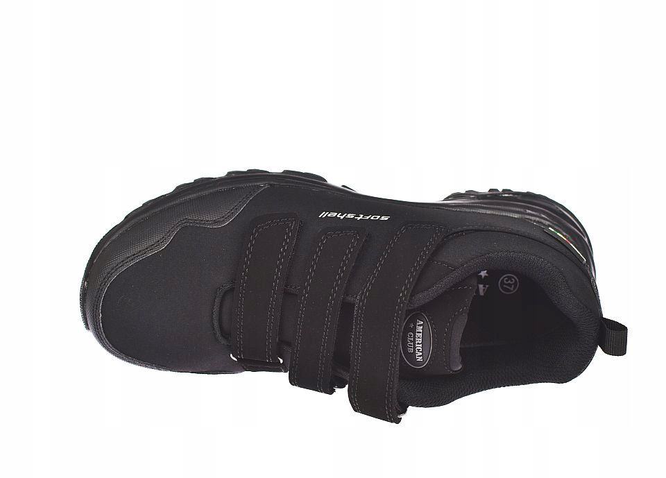 Buty na rzepy trekkingowe z membraną softshell HL 94/23 BK rozm. 36