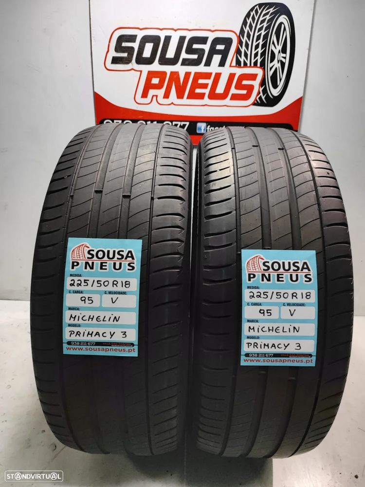 2 pneus semi novos michelin 225-50r18 oferta dos portes