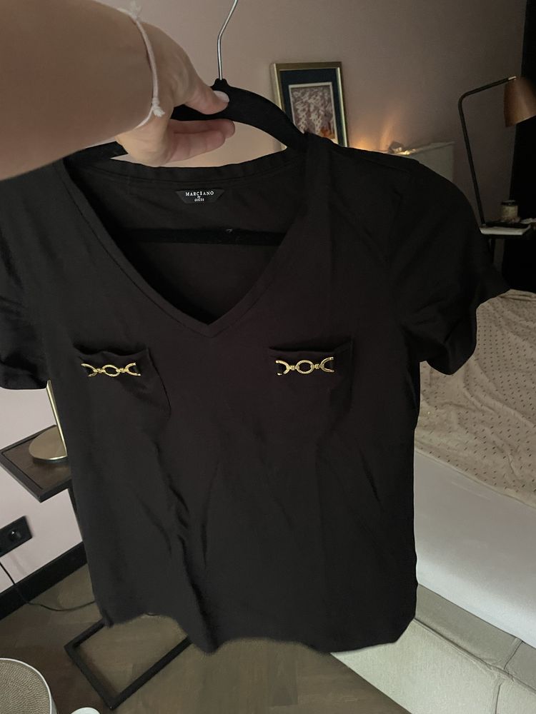 Marciano Guess XS t-shirt zloty łańcuch