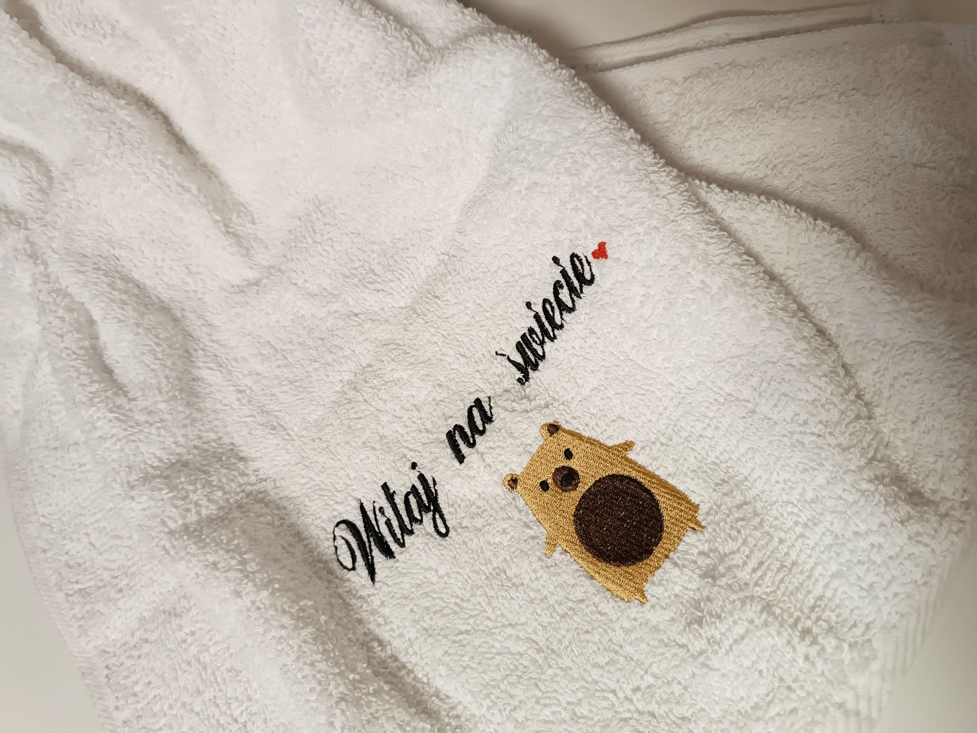 Ręcznik z haftem  dla dziecka niemowlaka prezent baby shower
