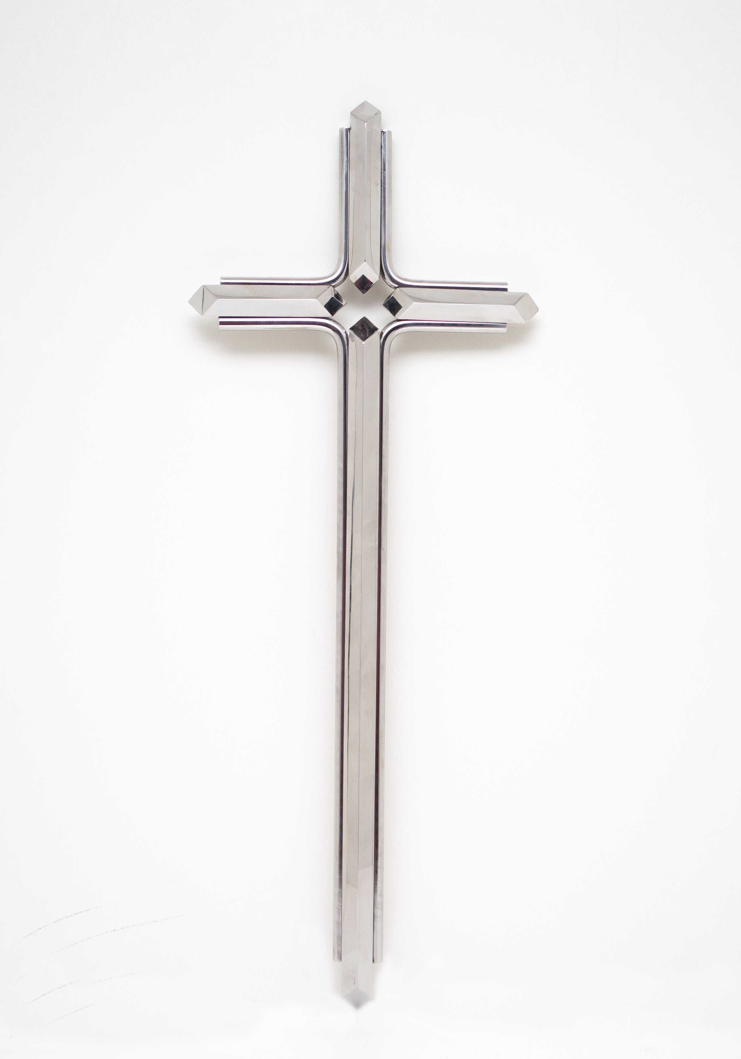 Krzyż na pomnik, nagrobek, krzyż nierdzewny,krzyż  metalowy,srebrny
