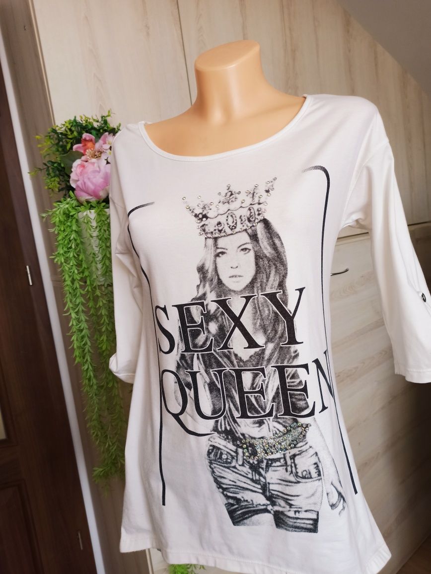 Sg Bluzka damska 36 , 38 , S , M koszulka damska sexy queen  , t-shirt