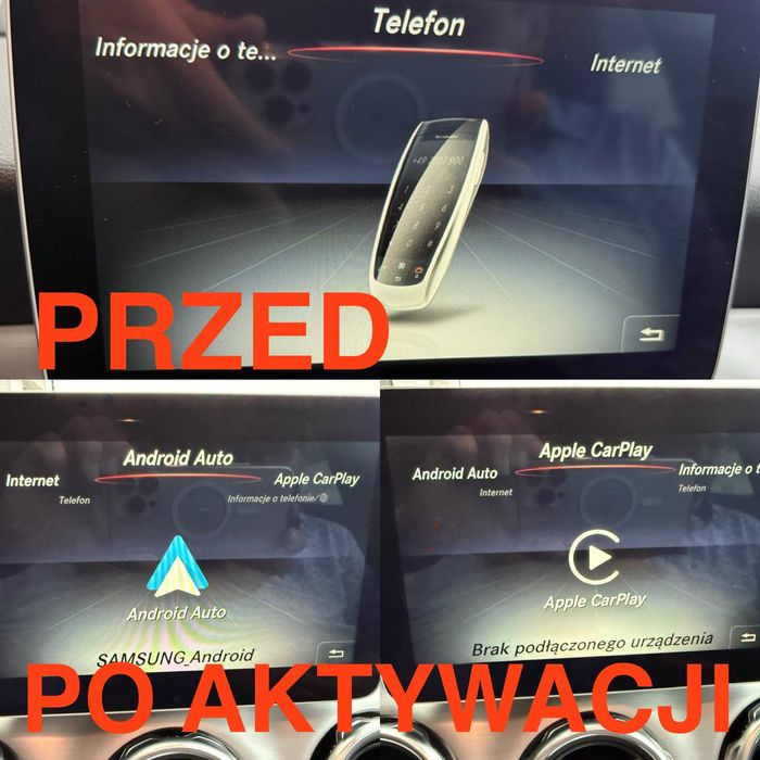 BMW AUDI VW Porsche Carplay Android Auto Kodowanie konwersja USA EU