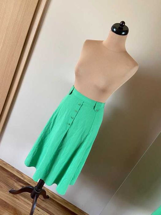 spodnica na gumce midi rozkloszowana cienka lekka 48 50 xxxl +size