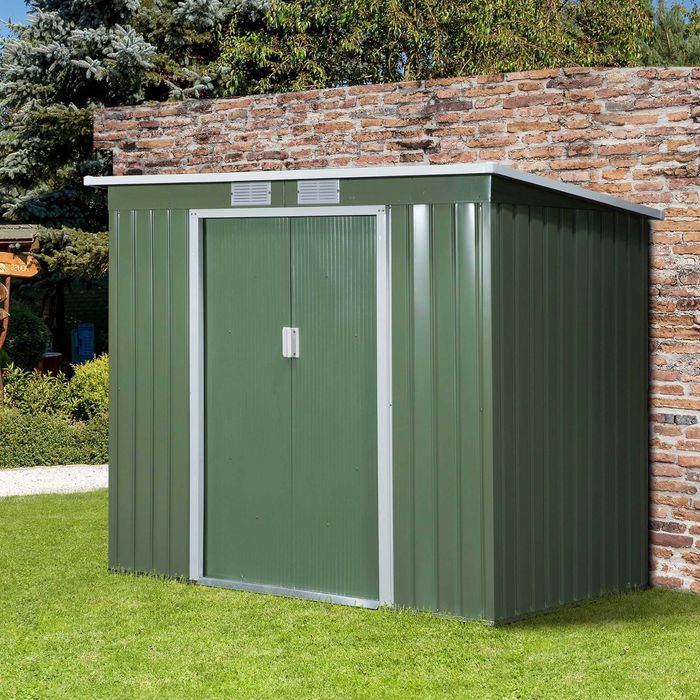 Abrigo de Jardim 213x130x173 cm em Aço Galvanizado