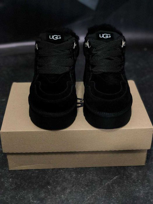 Черные зимние кроссовки UGG Lowmel на меху по супер цене