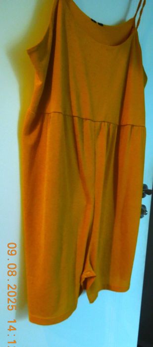 Dwie Nocne Koszulki na ramiączkach Biała i Pomarańcz niegniotące 42/44