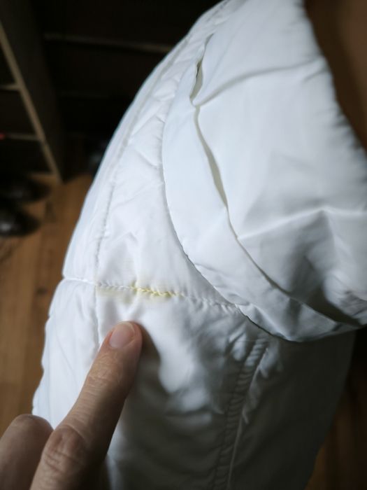 Tommy Hilfiger damska kurtka M biała lekka puchowa przejściowa pikowan