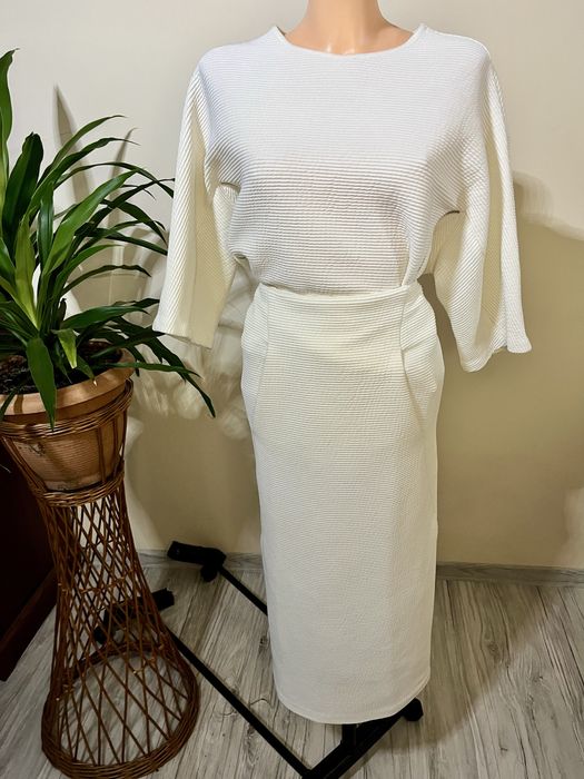 Henrik Vibskov bialy komplet premium sposnica top