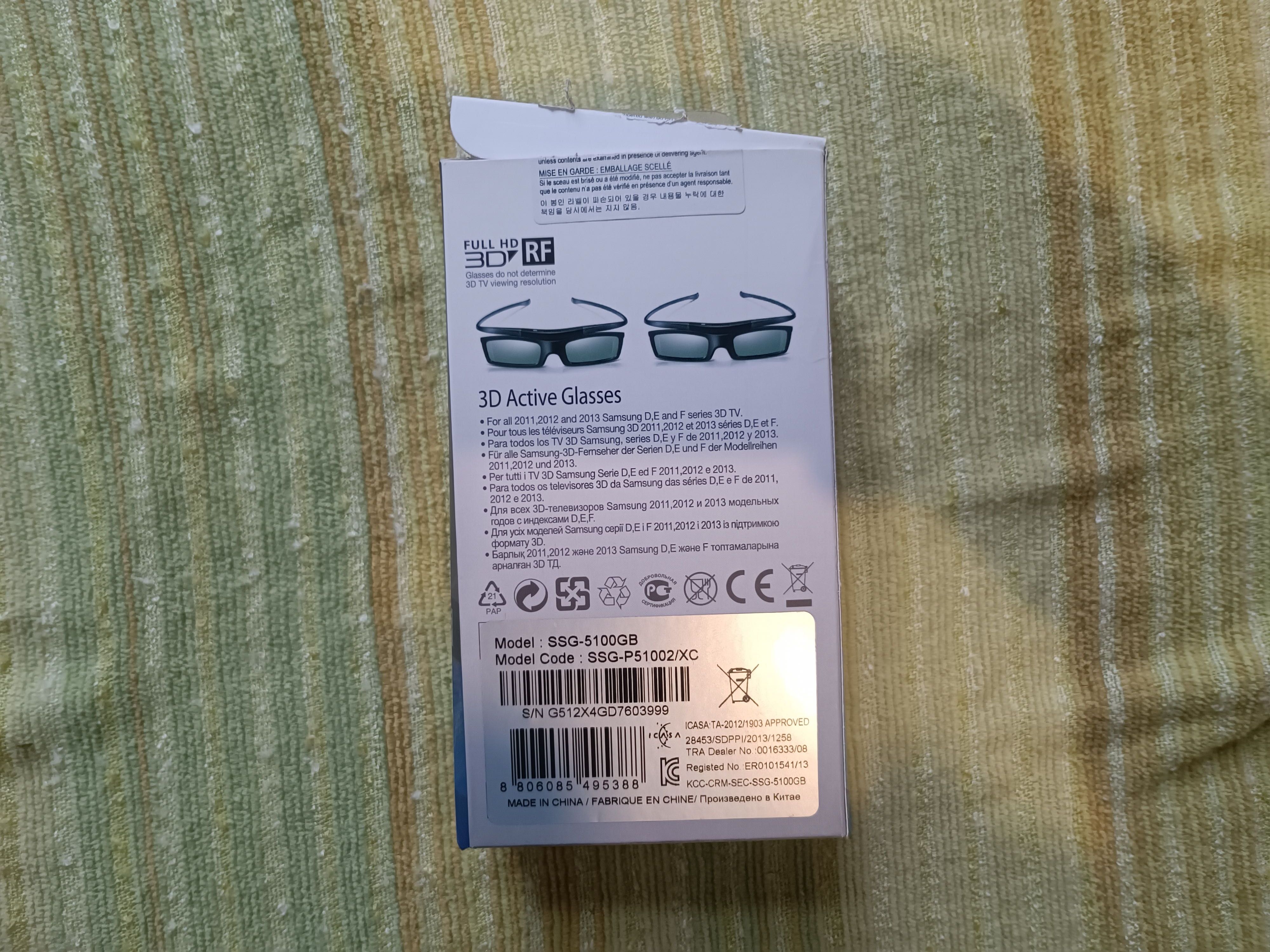 Óculos 3D Activos Samsung (2 unid.) Como Novos