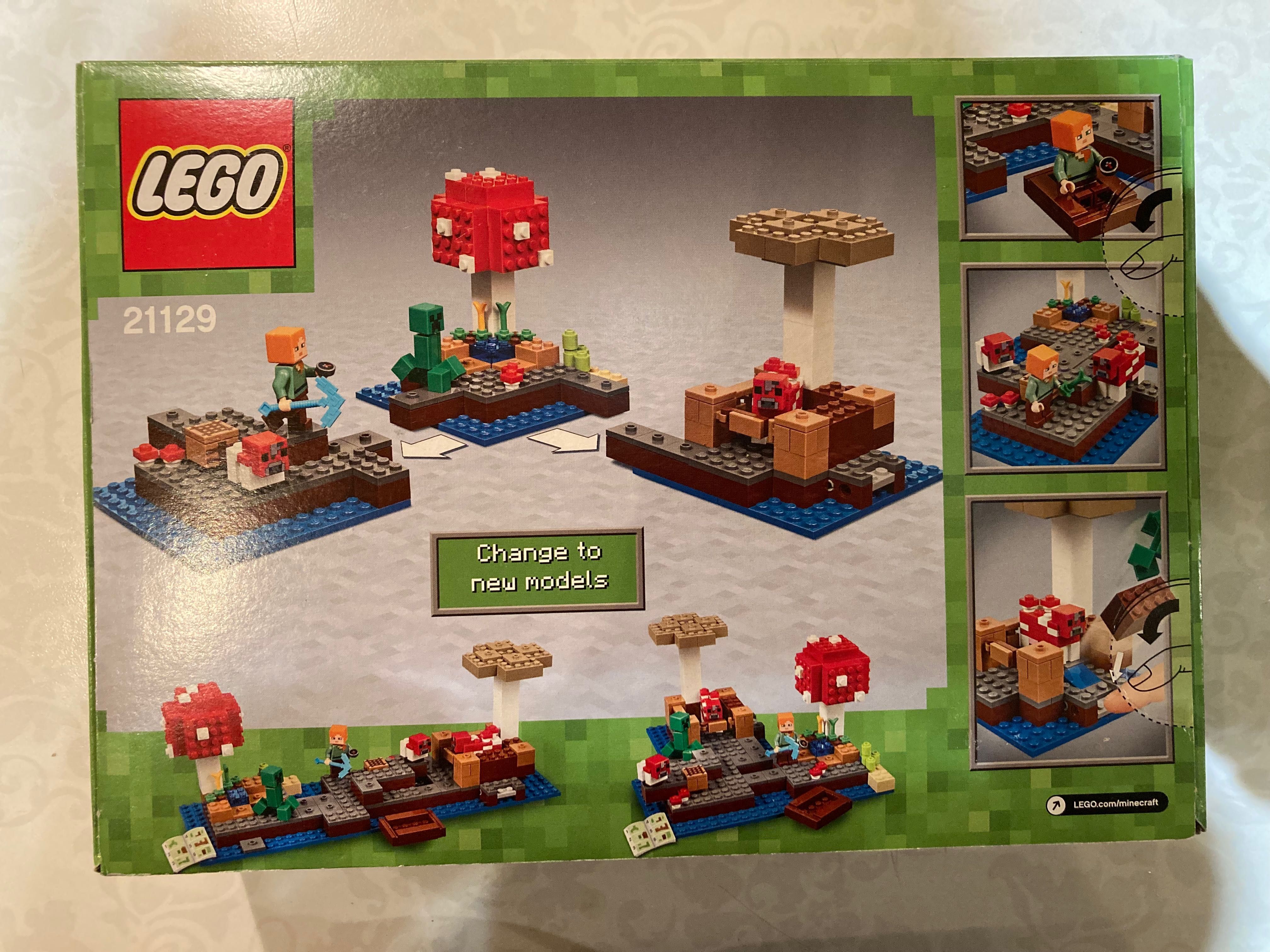 Klocki LEGO minecraft 21129 grzybowa wyspa NOWE prezent