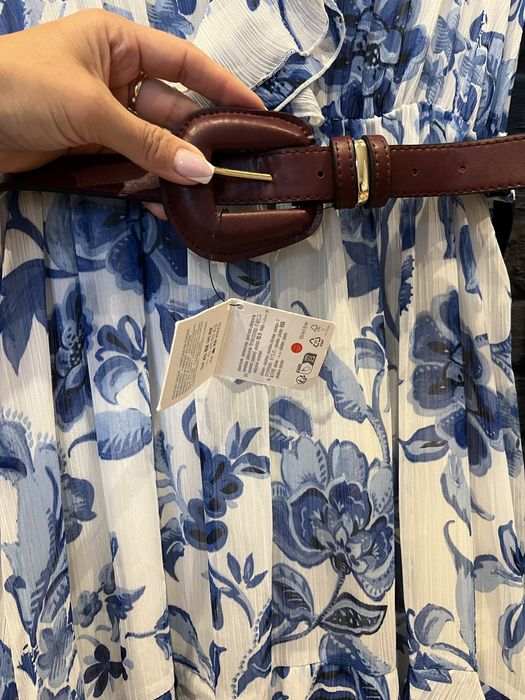 Sukienka falbanki midi Zara r M