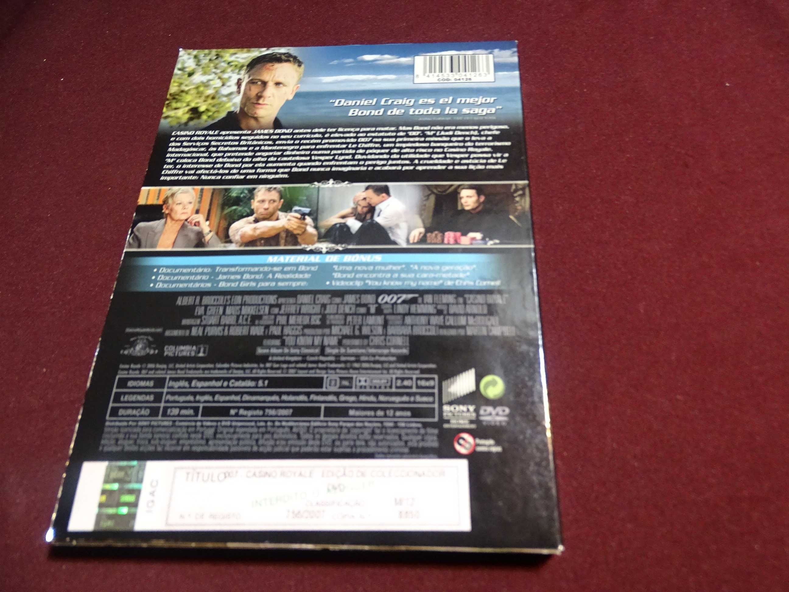 DVD-Casino Royale-James Bond-Edção 2 discos