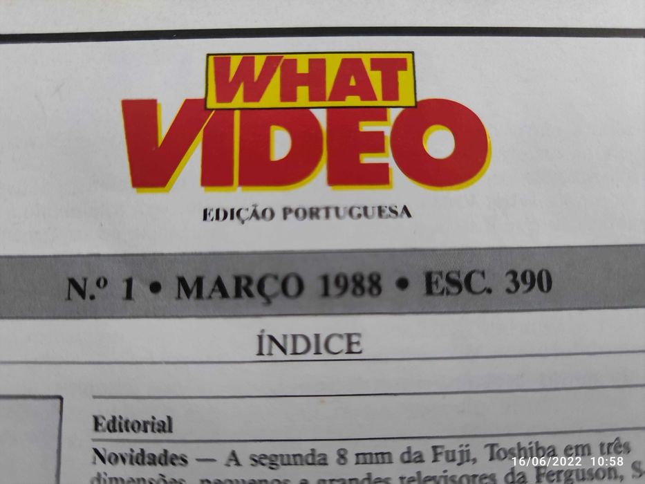 Coleção completa e encadernada da Revista What video em Português