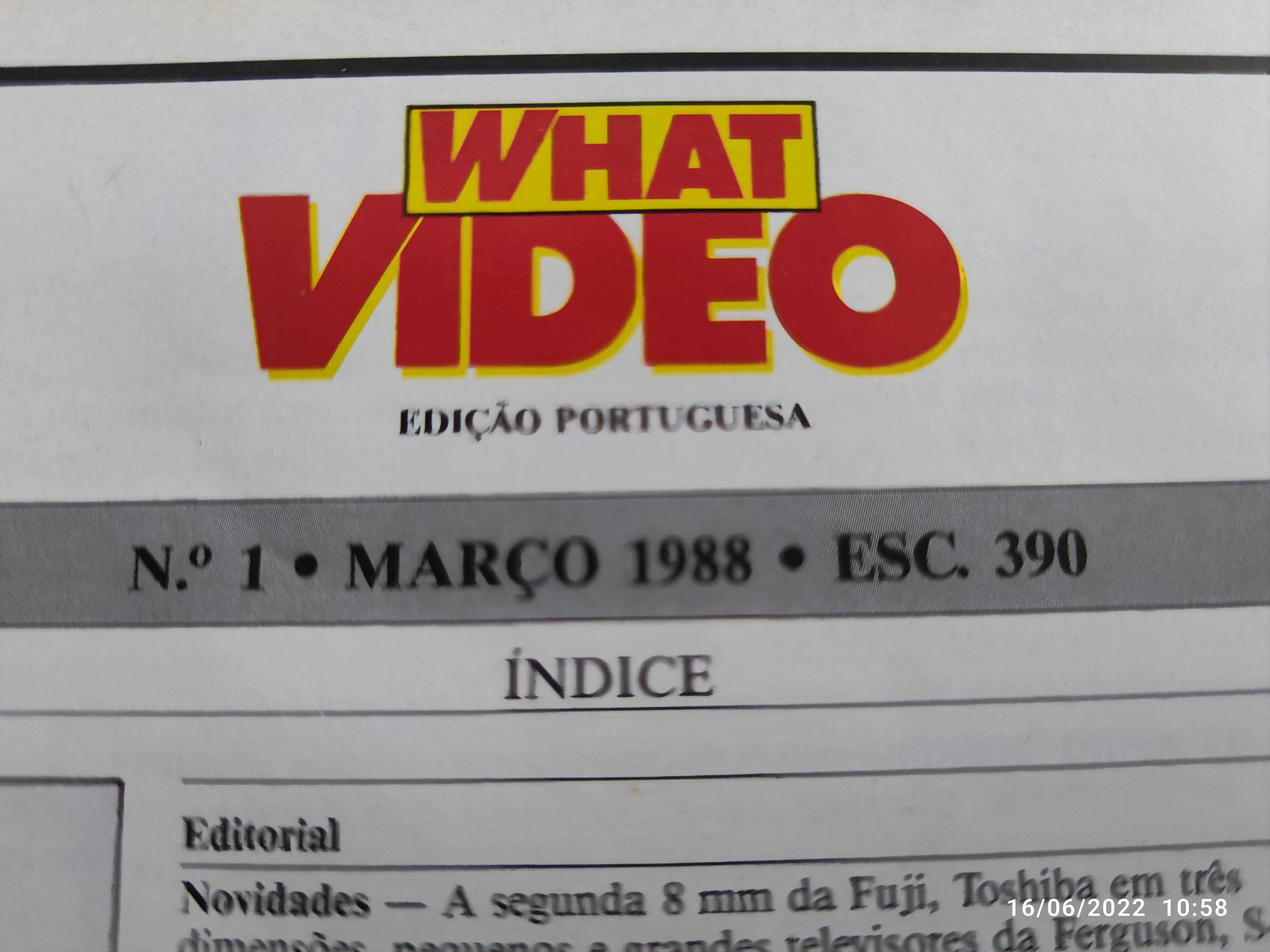 Coleção completa e encadernada da Revista What video em Português