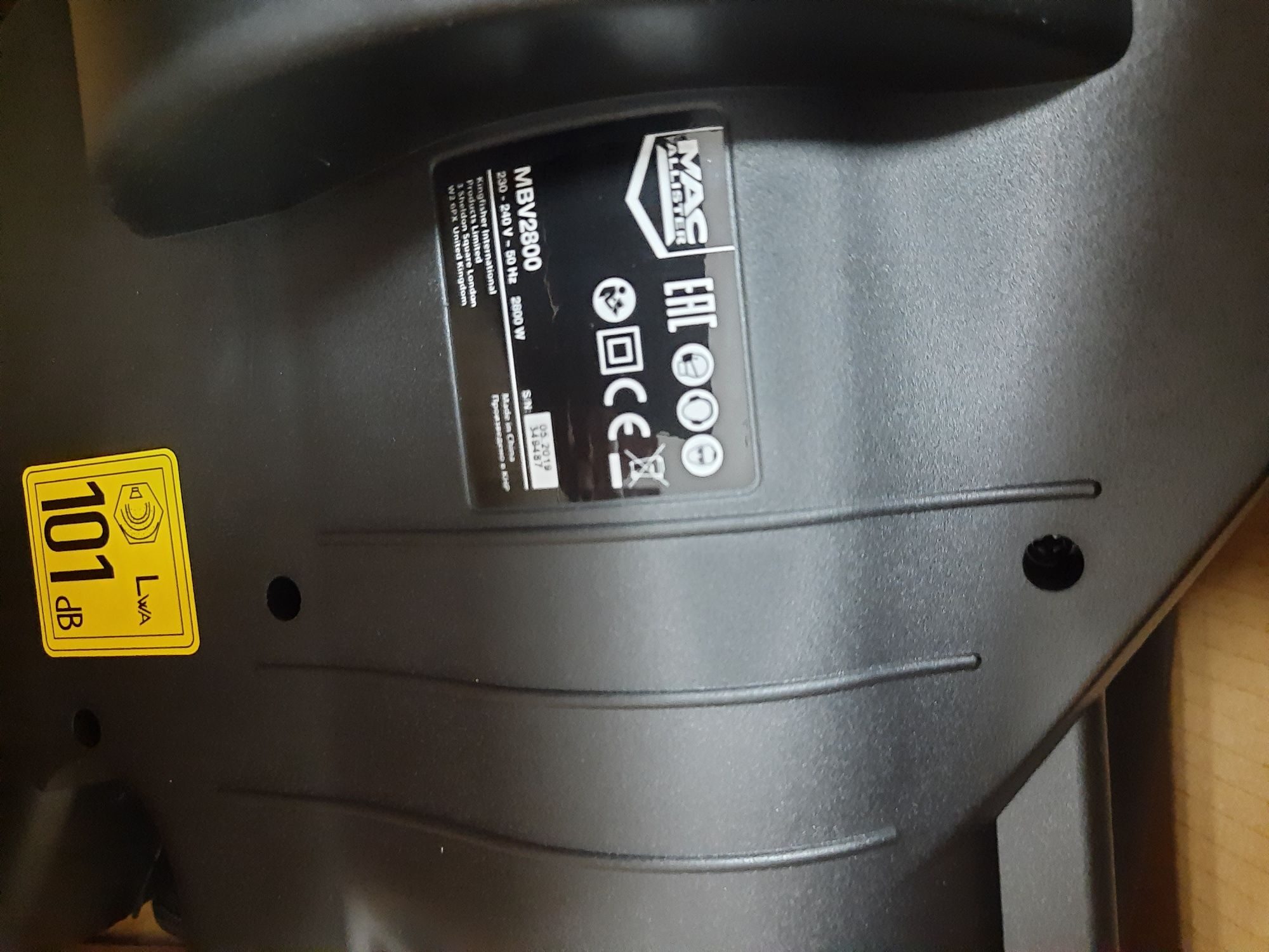 Odkurzacz ogrodowy MAC 2800W NOWY