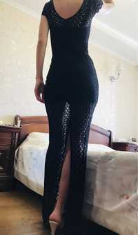 Довга чорна сукня, длинное черное платье