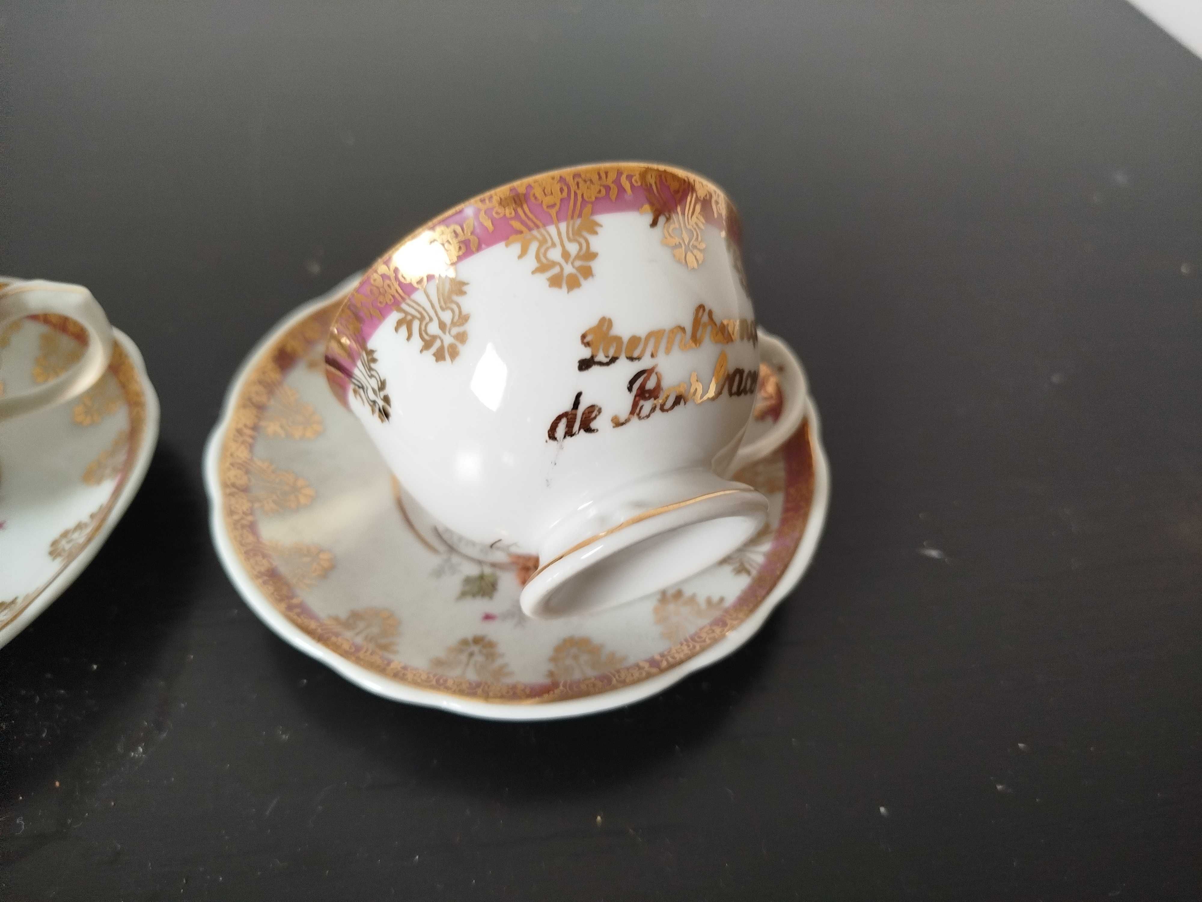 Duas chávenas de café porcelana Brazil