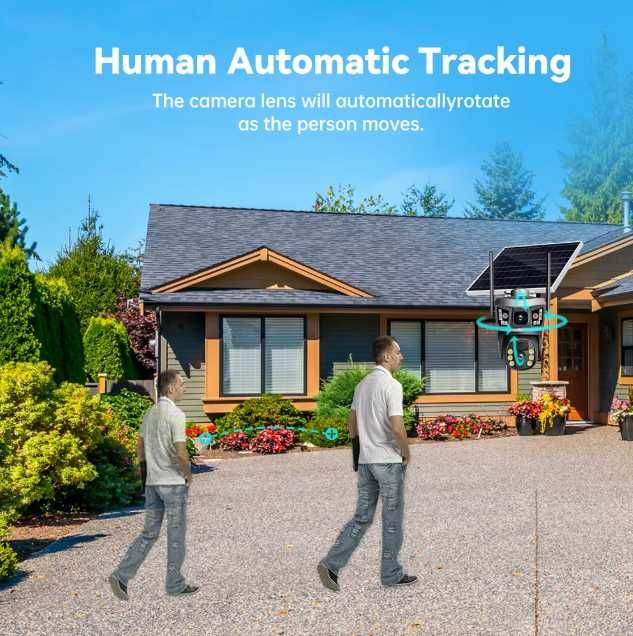 Беспроводная камера видеонаблюдения с солнечной панелью  поддержкой 4G