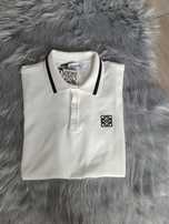 Bawełniane polo Loewe w kollrze ecru rozmiar XL
