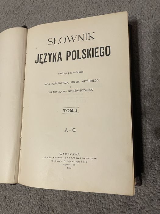 Slownik języka polskiego rok 1900. Pięć tomów