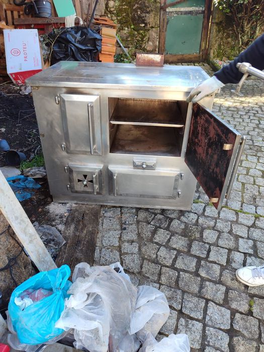 Fogão a lenha em inox