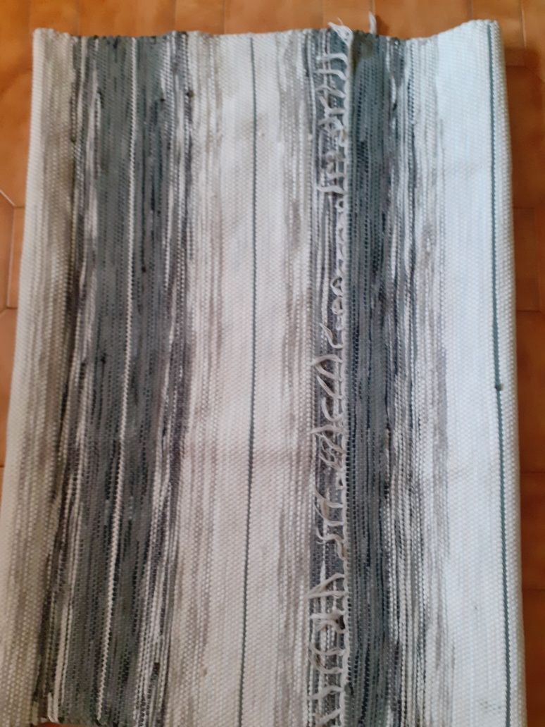 Carpete em tecido tons de cinza(1,3×1,9m)