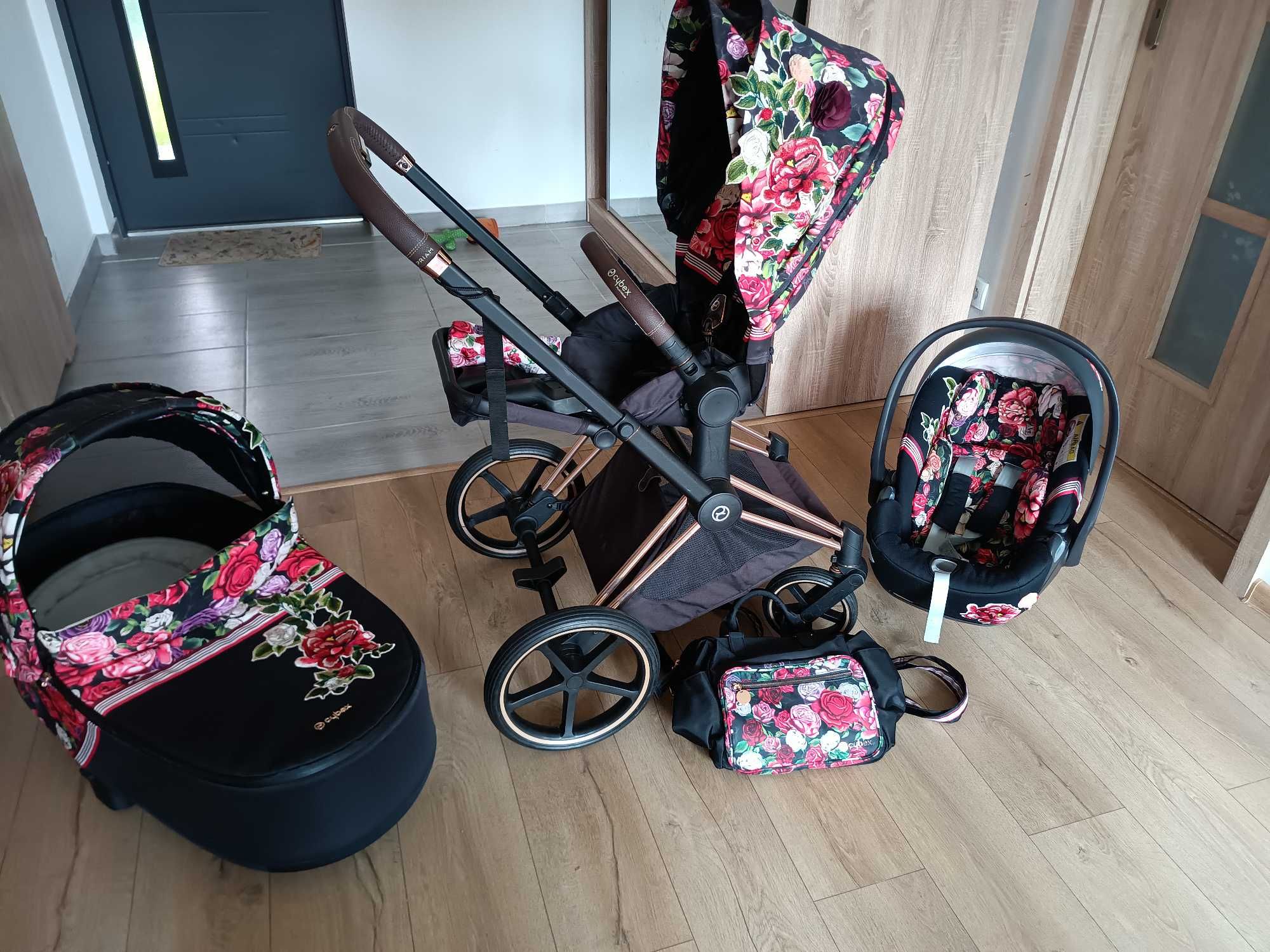 Cybex Priam FCollection Rose Spring Blossom Dark
