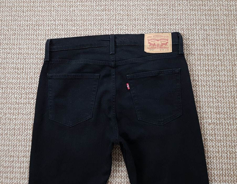 Levi's 512 джинси slim tapered оригінал W34 L32 чорні