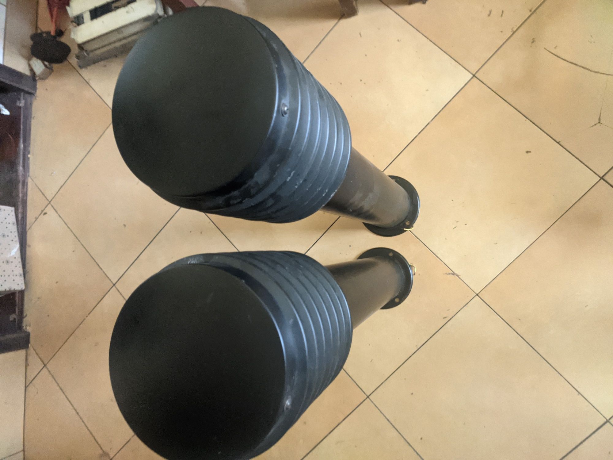 Latarnie ogrodowe metalowe czarne matowe 80cm 230-240V, E27 100W 2 szt