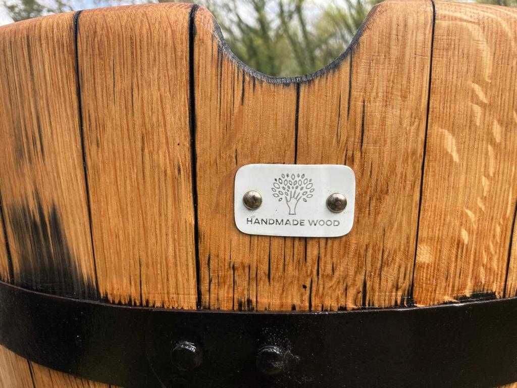 Donica ogrodowa tarasowa drewniana dębowa z beczki