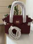 Оригінальна сумка Michael Kors Carmen medium faux, бордова, нова