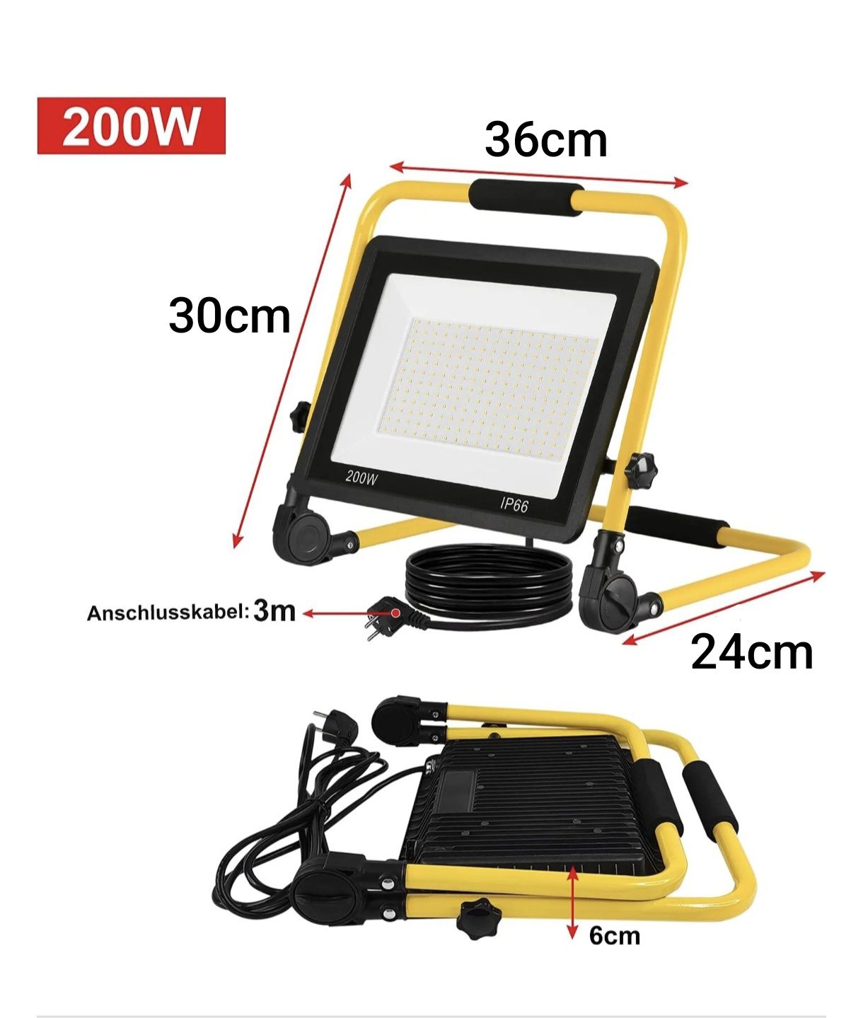 Lampa robocza 200W