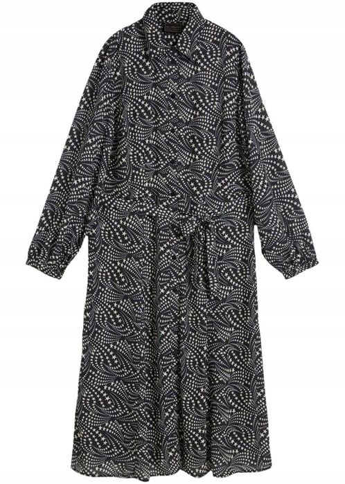 B.P.C Sukienka szmizjerka czarna w gwiazdki ^46